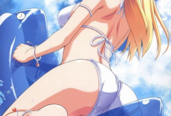 泳衣动漫美女,夏日风情下的青春魅力